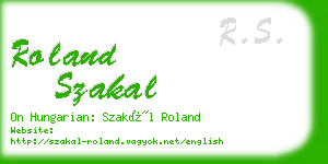 roland szakal business card